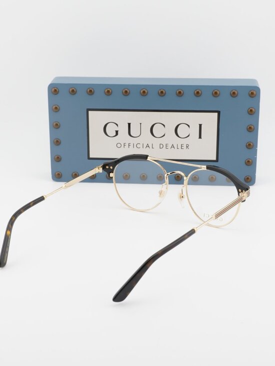 Gucci GG0289O 001 Square Eyeglasses - Black/Gold 51mm main image 6